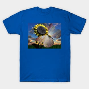 Butterfly on sunflower T-Shirt